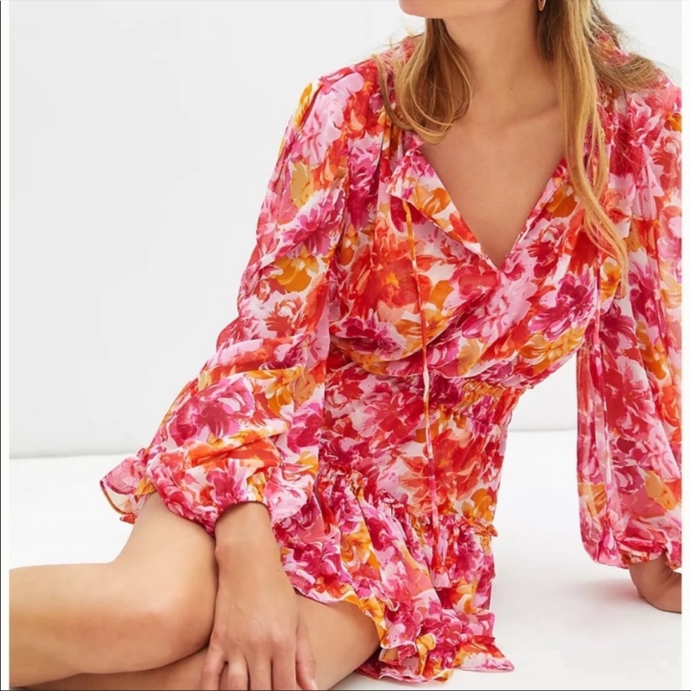 Misa Los Angeles Clementine Ruffle Mini Dress